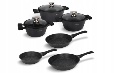 Набір каструль та сковорідок Black Stone Zwieger, 9 предметів