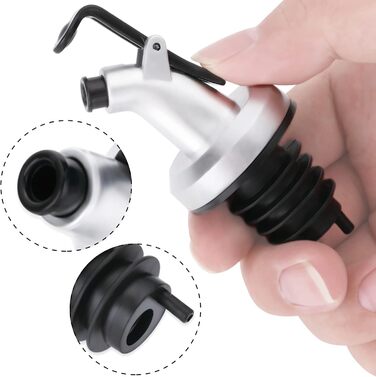 Наливайчики для пляшок Abeillo (5 шт.) - не проливають, для олії, вина, лікеру, оливкової олії, кухні та бару, з нержавіючої сталі