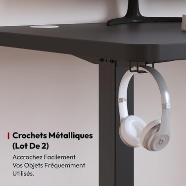 SANODESK Регульований стіл 200x80 см, електричний, ергономічний, з пам'яттю, чорний