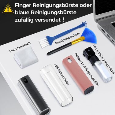 Очиснювач екрану для мобільних пристроїв 2шт (10мл) - для iPhone, монітора, планшета (сірий + рожевий)