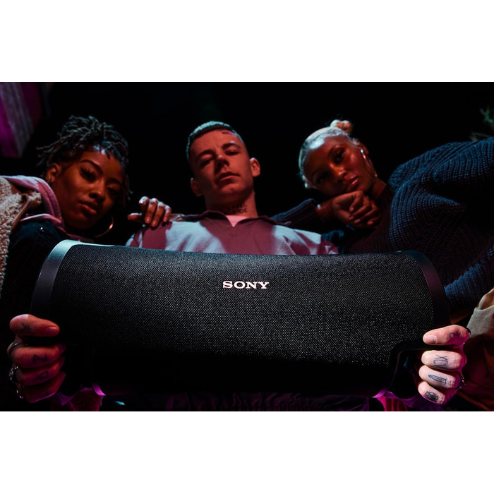Sony ULT Field 7: Портативна Bluetooth колонка з ULT Bass Boost, 30 год автономії, Powerbank, захист від води/пилу, LED, мікрофон/гітара - Чорний
