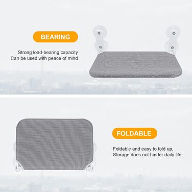 Підвісна лежанка для котів, гамак з 4 присосками, сірий, 45 x 30 см