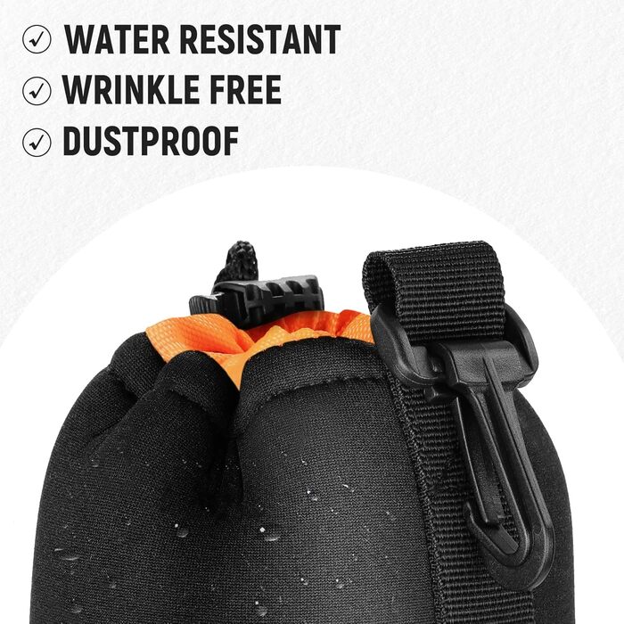 Рюкзак для камери NEEWER Pro водонепроникний, з захистом від ударів, з регулюванням, з підкладкою, з замком від злодіїв, сумісний з DJI Drone, DSLR, штативами, спалахами, об'єктивами та іншим аксесуаром (9.8 x 7.1 x 3.1 дюймів, Оранжевий)