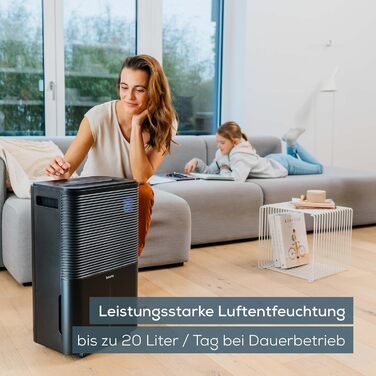 Beurer LE 150: Електричний осушувач повітря - 12 л/24 год, для дому та сушіння білизни, тихий, проти цвілі та запахів, резервуар 2 л, до 30 м²