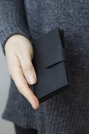 Шкіряний картхолдер LEAS для кредитних карток з RFID-захистом, чорний, серія Card-Collection