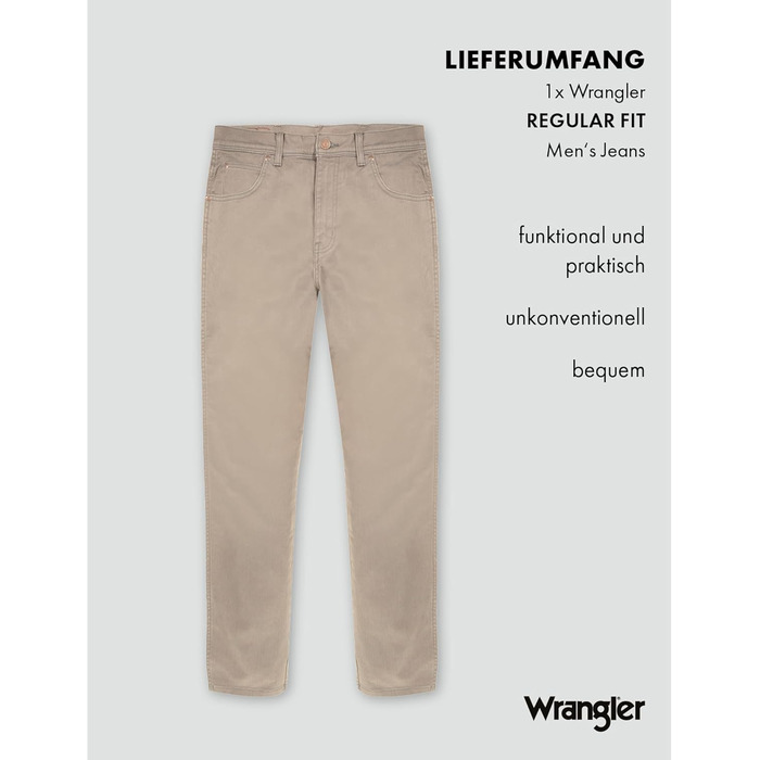 Джинси чоловічі Wrangler W10i Camel (46W 32L) - класичні джинси з бавовни