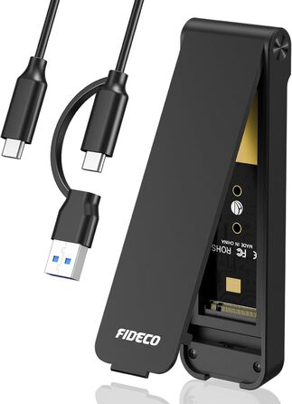 Корпус для SSD M.2 NVMe з USB 3.2 Gen 2 (10Gbps), адаптер для підключення SSD, без інструментів, підтримка UASP та Trim