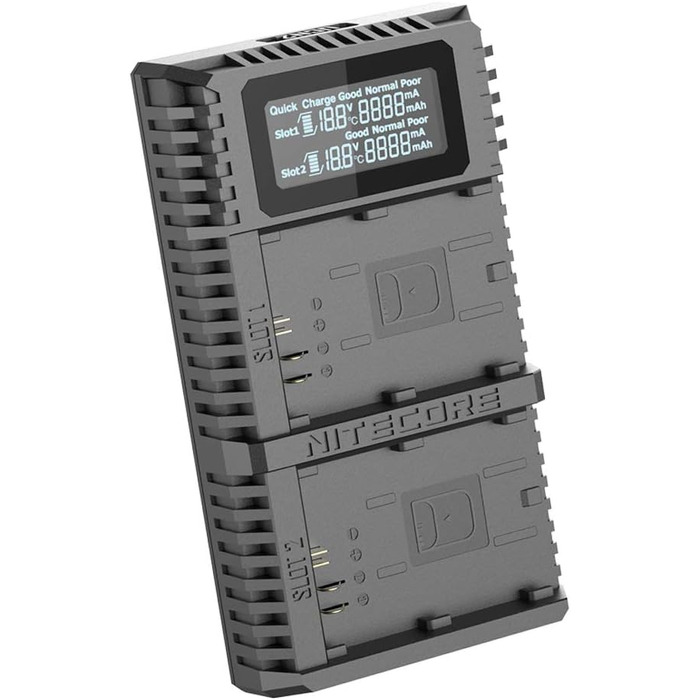 Зарядний пристрій Nitecore UCN2 Pro для Canon LP-E6 (N), чорний (подвійний)