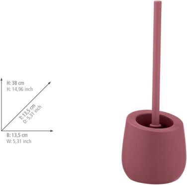 Набір для туалету WENKO Badi Keramik: тримач для щітки та очищувач обідка, кераміка, рожевий
