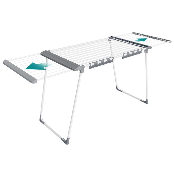 SONGMICS Сушарка для білизни SONGMICS LLR518G01, металева, розкладна, 52.5 x 173 x 96.5 см, з тримачем для шкарпеток, для одягу, рушників, білизни