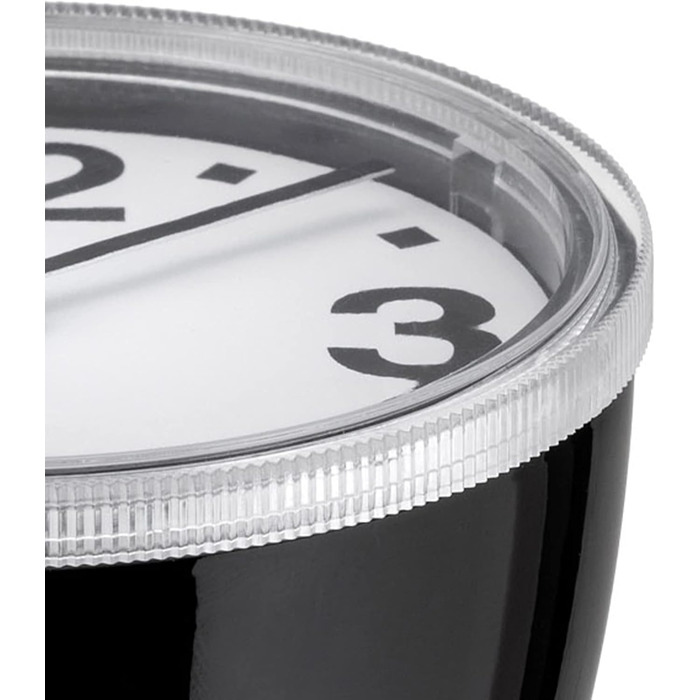 Настільний годинник Alessi Cronotime 01 B, ABS, чорний, 7 см