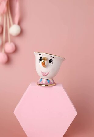Taurus Beauty and the Best Teaservice Mrs Potts Teapot and Chip Mug Sculpture Ceramic Teaservice Figurine (Set of 4)