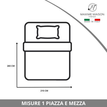 Плед на ліжко 240x260 см, двосторонній дизайн, осінньо-весняний, степна підкладка, м'яка мікрофібра, Made in Italy (колір: коричневий/мока, розмір: 215x265 см)
