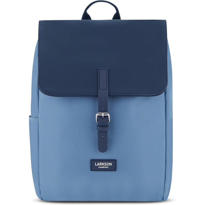 LARKSON Rucksack for Women Small - Ida - Small Women's Backpack for Leisure, University or City - With Laptop Compartment (up to 13 inches) - Elegant & Sustainable - Water-Repellent (Blue Multi)