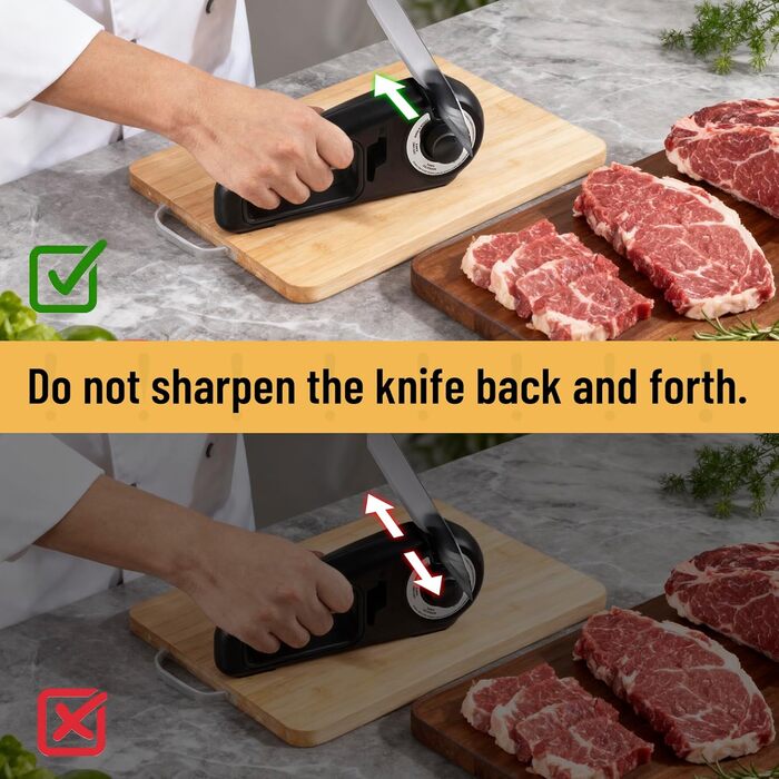 Точилка для ножів Messerschärfer Profi 7-in-1: 7 функцій для ножів та ножиць, керамічна точилка, чорний колір