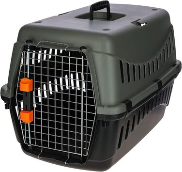 KERBL Eco Transport Box - Recycled Plastic Pet Carrier with Water Bowl - 70x50x51.5cm & 60x40x38.5cm