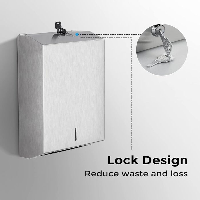 Multifold Paper Towel Dispenser Wall Mount - Multifold Trifold Paper Towel Dispenser, Large Capacity Stainless Steel Tissue Holder, Suitable for Bathrooms and Public Places