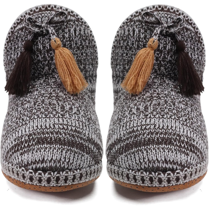 Тапочки халатні жіночі COFACE Lammfell, теплі, з м'якою підкладкою, зимові, коричневі (37/38 EU)