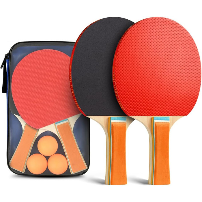 Набір для настільного тенісу Flintronic: 2 ракетки + 3 м'ячі, сумка, для початківців та професіоналів