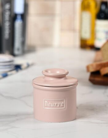 BB-CCSAND The Original Crock by L. Tremain, Cafe Collection-Pale, Bone China, Light Sandalwood, Matte