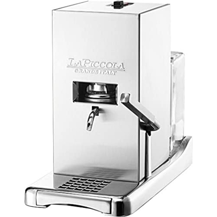 La Piccola Satinata Italian Espresso Machine for ESE Pads | Environmentally conscious and economical in consumption | For standard 44mm, Silver, KAVLP9111 La Piccola Satinata Stainless Steel