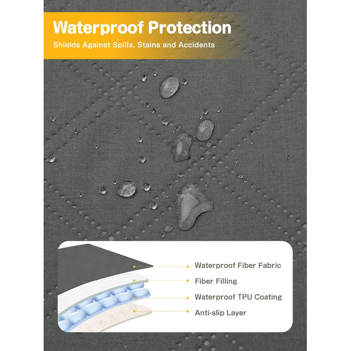Водонепроникний килимок для собак, диванів та ліжок, захист від шерсті та подряпин, 152x203 см