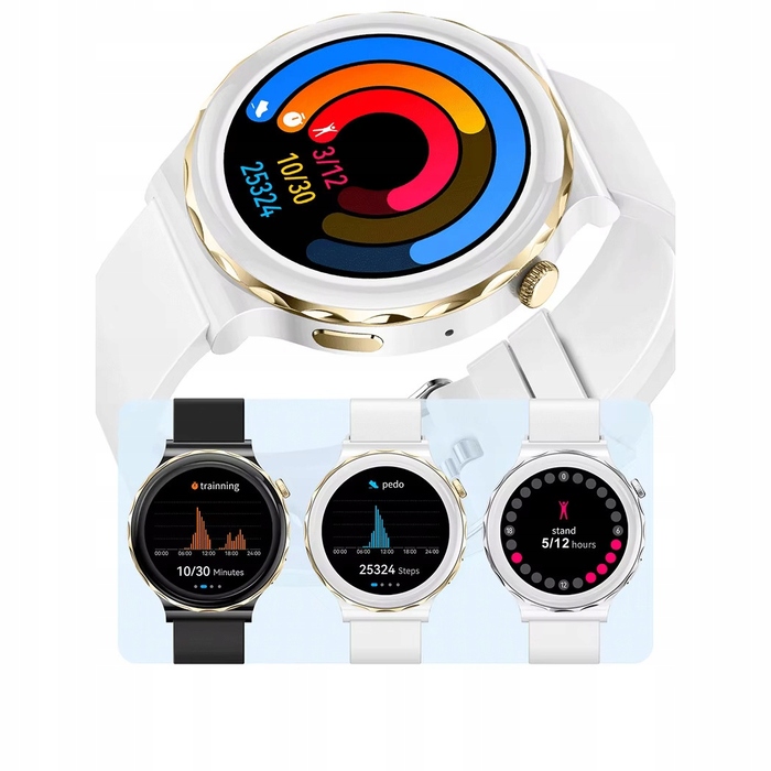 Смарт-годинник Smart-Trend GT, білий з золотом