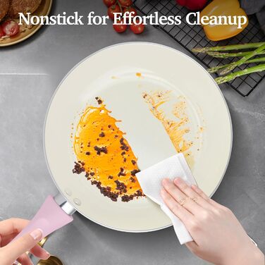 Набір посуду MELENTA 11 предметів з антипригарним покриттям, кераміка, індукційний, з кришкою, PFOA-free, рожевий HC3302-11PG