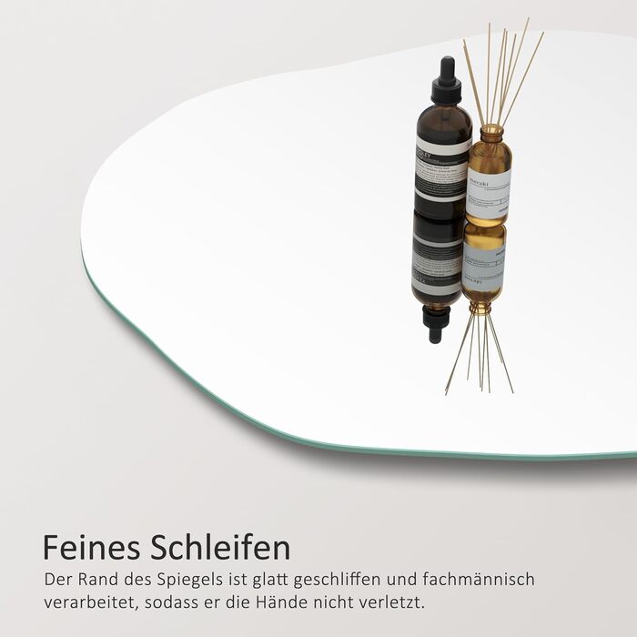 Дзеркало настінне прямокутне чорне 40x60 см з заокругленими кутами, нержавіюча сталь, для ванної кімнати та вітальні