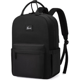 Сумка-рюкзак LOVEVOOK для жінок, підійде для ноутбука 15.6 дюймів, стильна міська сумка для підлітка, водонепроникна шкільна сумка, casual рюкзак для роботи, навчання, подорожей, чорна