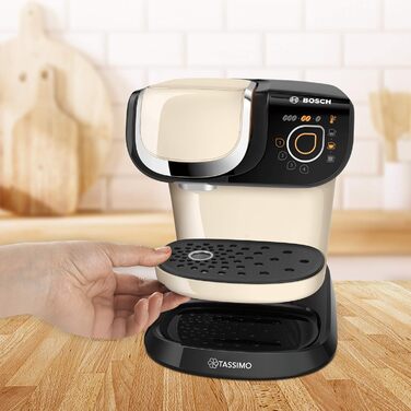 Кавомашина Tassimo My Way 2 TAS6502 з фільтром для води, понад 70 напоїв, персоналізація, великий вибір кави, проста у використанні, 1500 Вт (кремовий, з фільтром, single)