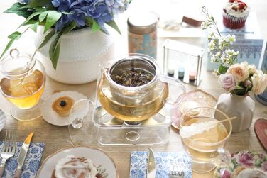 Набір для заварювання чаю Teabloom Kyoto 2-в-1: чайник та заварник зі знімним фільтром, 700 мл, підходить для плити та мікрохвильової печі