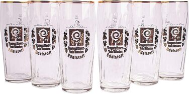 Augustiner Brewery Munich 6-Piece Set Edelstoff Diamond Glass Beer Glasses 0.5 Liter