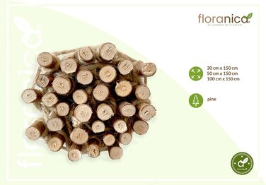 Floranica Climbing Plant Support Rank Grid - Length 150cm, Width 50cm. Made of natural willow, with ecological twine and a jute bag. Ideal support for roses, climbing plants, vegetables, and vines.