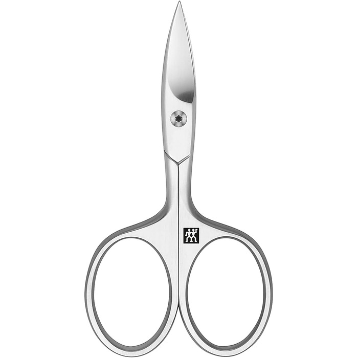 ZWILLING Nail Scissors (Sharp, slightly curved blade with micro-serrations, hypoallergenic, for fingernails and toenails), Premium, Silver, 90 mm