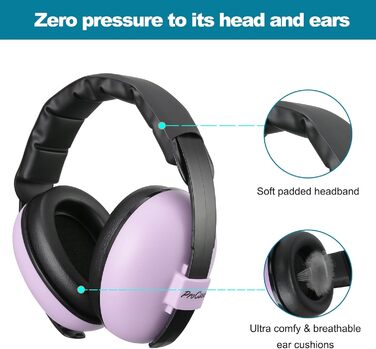 Навушники для захисту від шуму ProCase для немовлят та дітей до 36 місяців (рожеві)