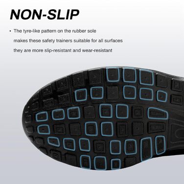 Чоловічі та жіночі робочі черевики/спортивне взуття для роботи з металевим підноском, антиковзаюча підошва, дихаючі, розмір 35-46, чорний