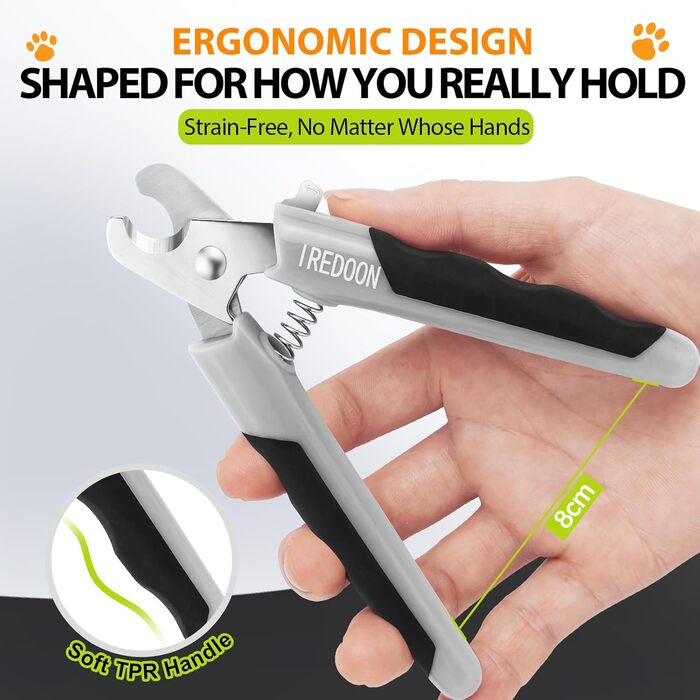 Професійна нігтьова шарикова пилка для собак та котів з високоякісною пільцювальною пилкою з нержавіючої сталі та надгострими лезами з нержавіючої сталі 4Cr13 для маленьких, середніх та великих порід