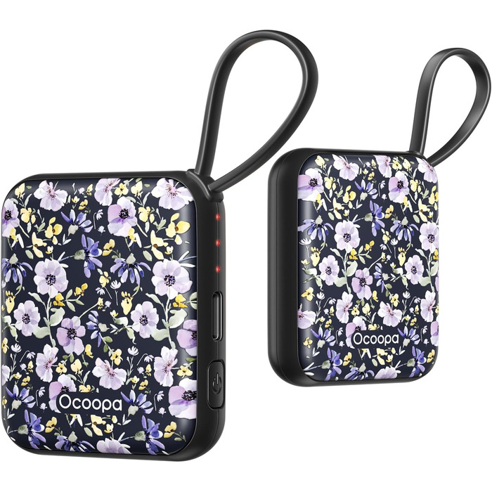 Електричні грілки для рук Ocoopa 2 шт., багаторазові 4000mAh, USB, 3 рівні нагріву, до 52°C, подарунок на Новий Рік, для зими, катання на лижах, подорожей та активного відпочинку, UT5 Nano Wiesengeflüster (Ocoopa x Artist Edition) (Nachtlicher Garten (Oco