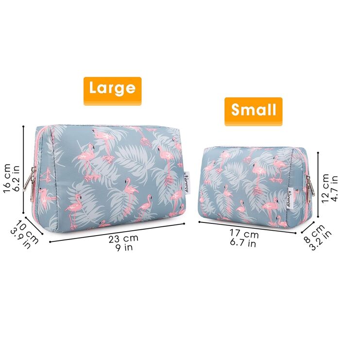 Косметичка для дівчат Narwey Flamingo, велика, бежева