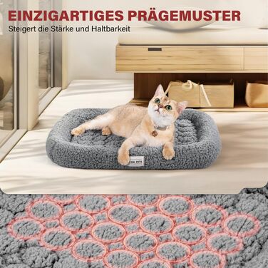 Самогріюча котяча деки Mora Pets: тепла, м'яка, 52x58 см, сіра. Самогріюча деки для котів та собак.