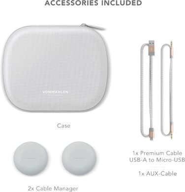 Бездротові навушники VONMÄHLEN Concert One Bluetooth On-Ear (Рожеве золото) з кейсом, мікрофоном та AUX кабелем