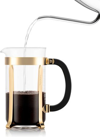 Bodum French Press Chambord 1L - Френч-прес для кави з нержавіючої сталі та скляної колби, 8 чашок, BPA-free, Made in Portugal