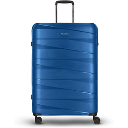 Чемодан REDOLZ Essentials 10: великий валіза-тележка 76 см, синій металік | з поліпропілену, 4 колеса, TSA-замок
