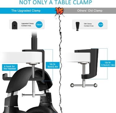 Кріплення для мікрофону Zealsound: регульований штатив-ластик з кріпленням, адаптер 3/8' - 5/8', міцна клямка для столу, сумісний з Blue Snowball, Ice, Spark, SoloCast, 13 дюймів