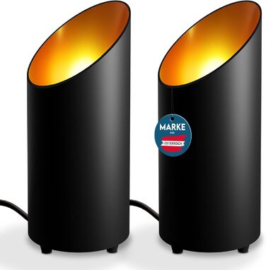 LED підлоговий світильник uplight, чорний, 6 Вт, набір 2 шт., для внутрішнього освітлення, GU10, 230В, тепле світло 2700K