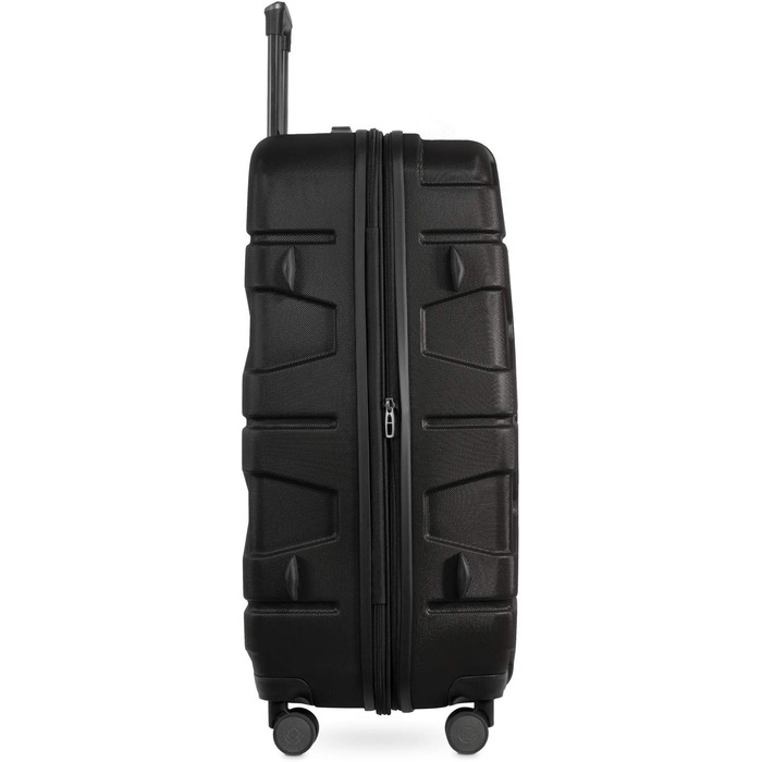 Набір валіз X-Kölln (S, L) - 2 шт. Чорний матовий, з TSA замком. Валіза-трольлей, Rollkoffer, валіза для подорожей