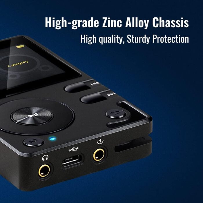Портативний аудіо плеєр HiFi H2 з Bluetooth, DSD DAC, OTG, підтримкою до 256GB, без втрати якості, 32GB картки пам'яті