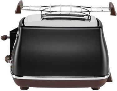 Тостер De'Longhi Icona Vintage CTOV 2103.GR з підставою для бургерів, 6 рівнів підсмажування, функція розморожування та підігріву, зелений, з нержавіючої сталі, ретро-дизайн