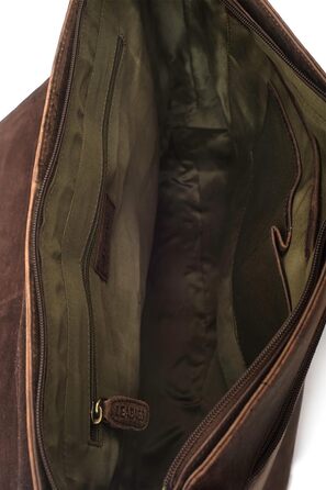 LEABAGS Латтоп-сумка Оксфорд з натуральної шкіри 15 дюймів - Месенджер, робоча сумка, 38x31x10 см, Коричневий